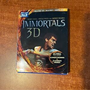 Immortals 3D Blu Ray DVD Digital Combo With Original Slipcover